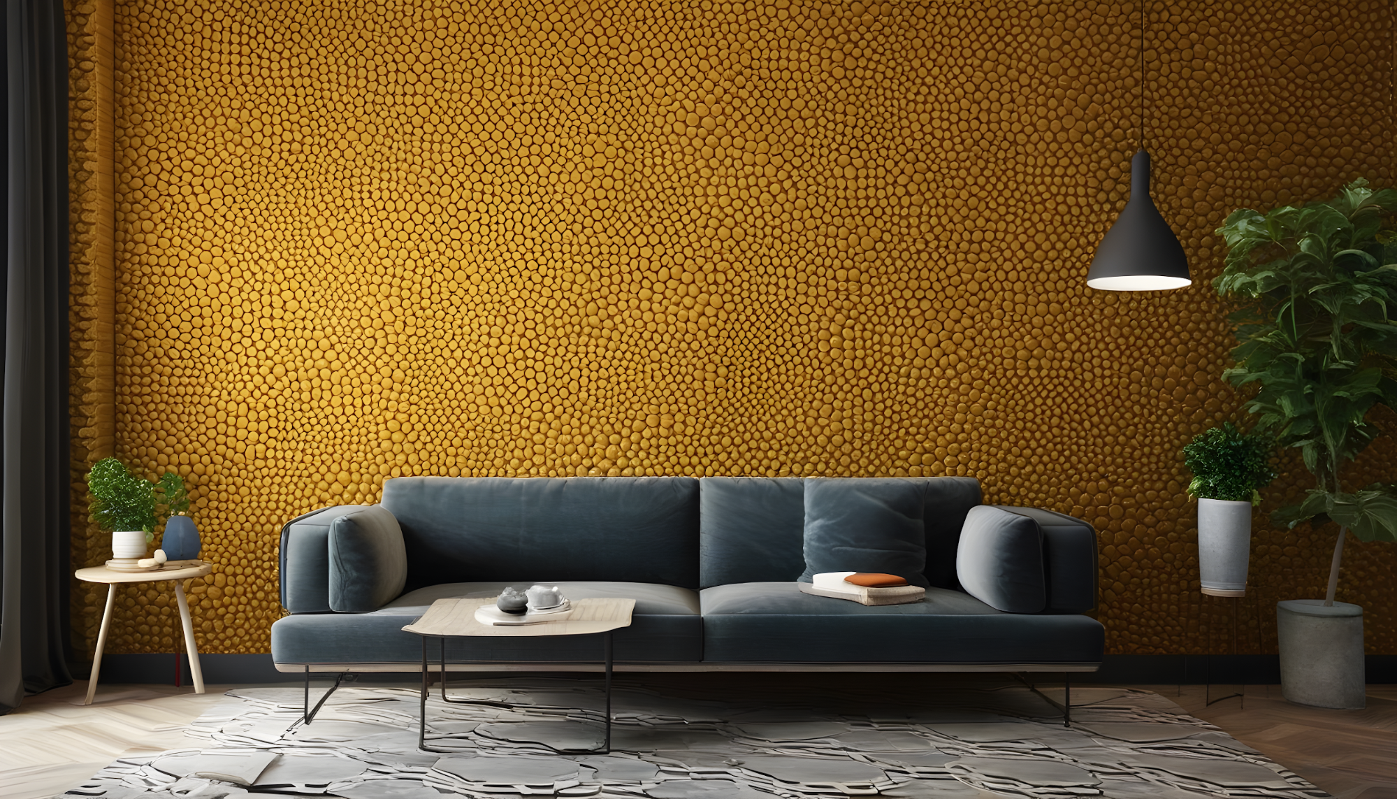Hive Texture living room wall